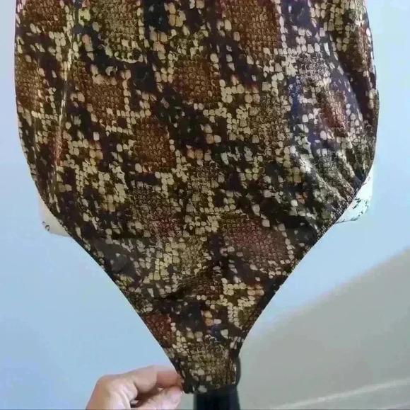 FREE PEOPLE | Women's Intimately Nights Out Snake-Print Bodysuit - Picture 3 of 6